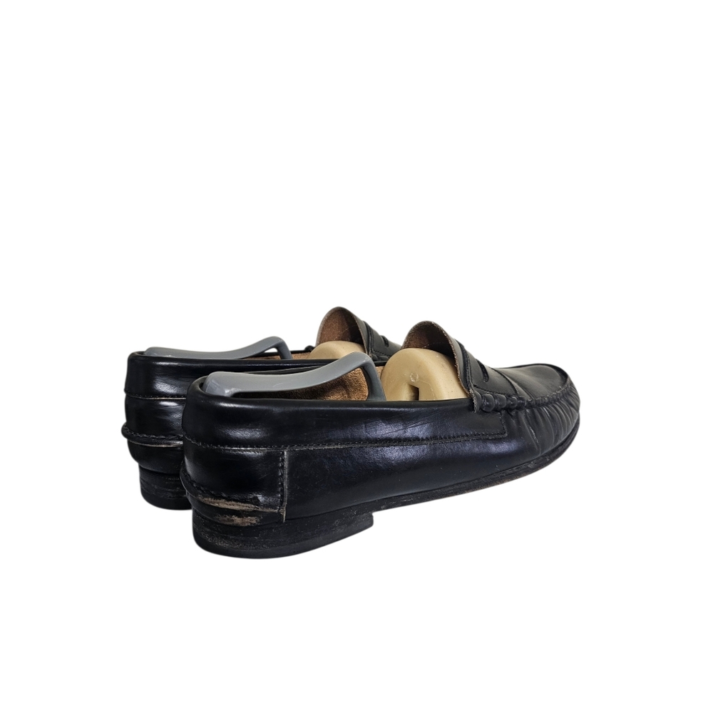 Wall Streeter Vintage Deadstock Black Leather Penny Loafers Mens 10.5 D - Picture 2 of 10
